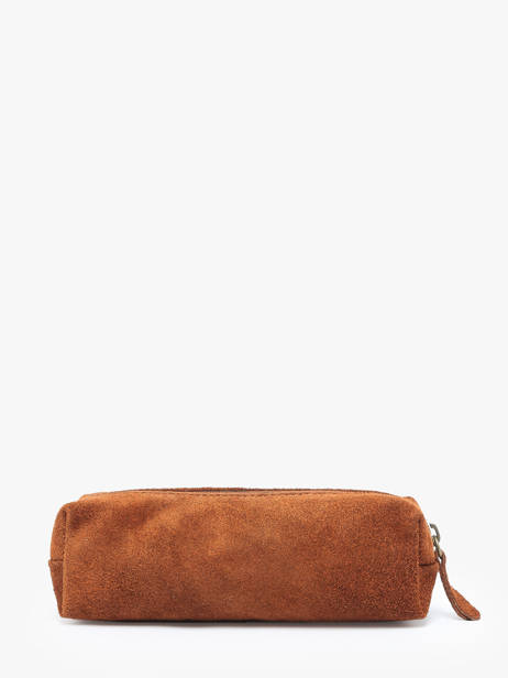 Etui Leder Milano Oranje velvet VE22116 ander zicht 2